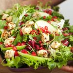 Mixed Green Salad With Warm Cream Cheese “Croutons”