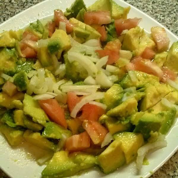 Chopped Tomato, Avocado, Onion Salad
