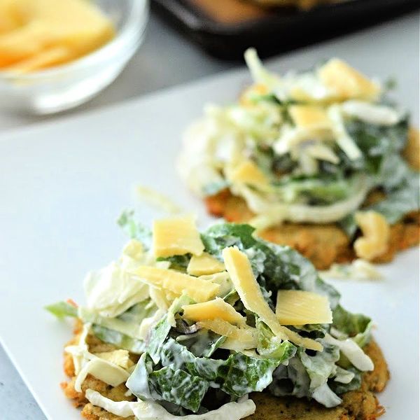 Keto Caesar Salad Slaw Canned Chicken Crust Pizza