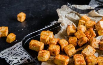 Keto crispy marinated tofu