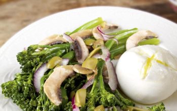 Broccolini Salad with Burrata Cheese