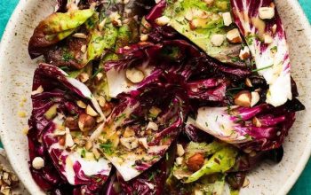 Radicchio Salad with Chives and Hazelnuts