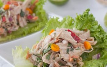 Indonesian Peanut Chicken Lettuce Wraps Recipe | Keto and Paleo