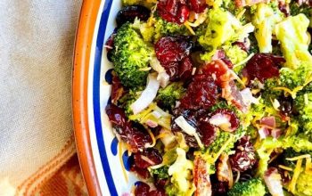 Broccoli Salad with Cranberries and Bacon