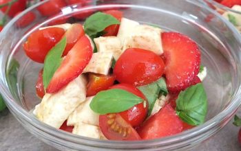 Strawberry, Tomato, Mozzarella and Basil Salad