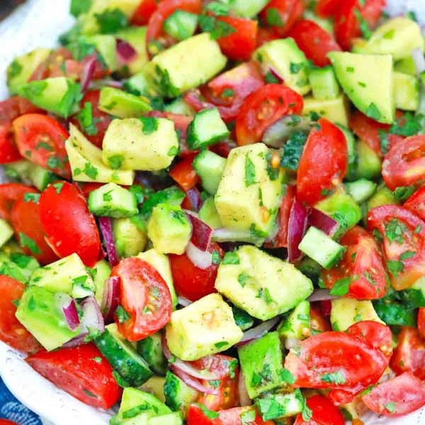 Cucumber Tomato Avocado Salad