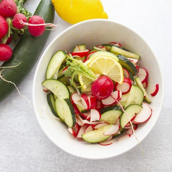 Cucumber Radish Salad with Lemon Dressing