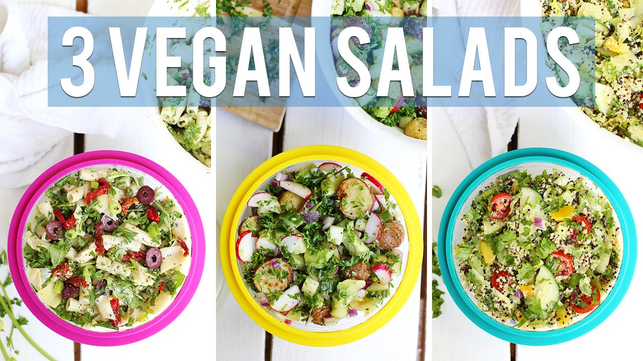 3 VEGAN BACK TO SCHOOL SALADS | Fablunch