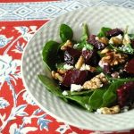 Spinach Salad with Beets and Walnuts Recipe
