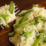 Angel Hair Pasta with Green Garlic Cream Sauce Recipe