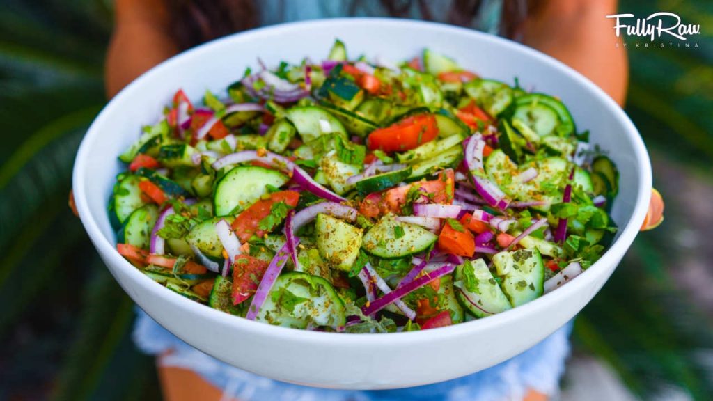 Delicious Mediterranean Fattoush Salad! Savory, FullyRaw, & Vegan ...