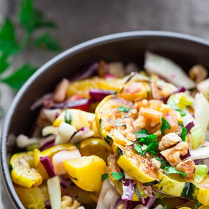 Roasted Delicata Salad with Warm Pickled Onion Dressing recipes