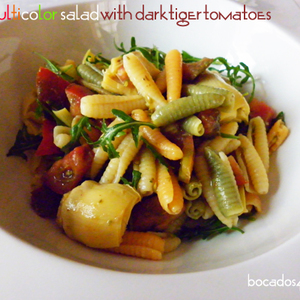 Multicolor Salad with Wild Rocket and Dark Tiger Tomatoes