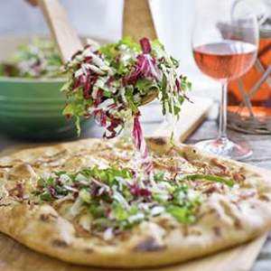 Prosciutto, Asiago & Bitter Greens Pizz’alad