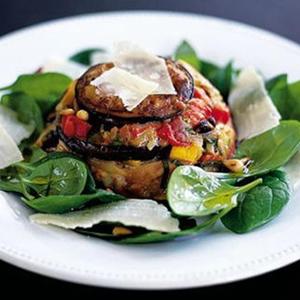 Aubergine Timbales With Goat’s Cheese