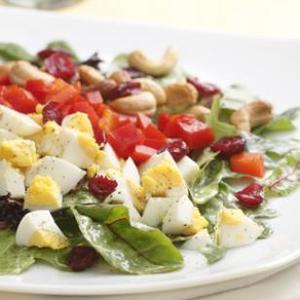 Curried Salad with Egg & Cashews