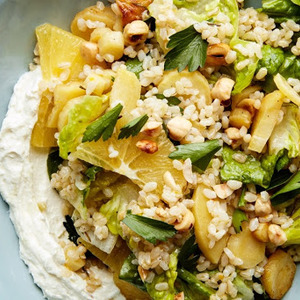 Vegetarian Brown Rice Salad With Parsnips and Whipped Ricotta recipes