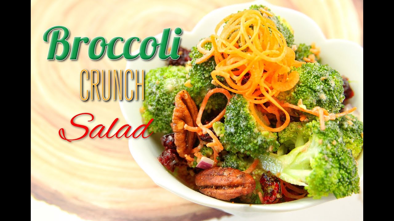 Broccoli Crunch Salad Recipe :: Vegan