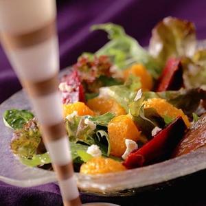 Field Salad With Tangerines, Roasted Beets, And Feta