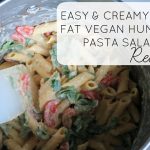CREAMY LOW FAT HUMMUS PASTA SALAD | EASY VEGAN RECIPE | LUNCH IDEA