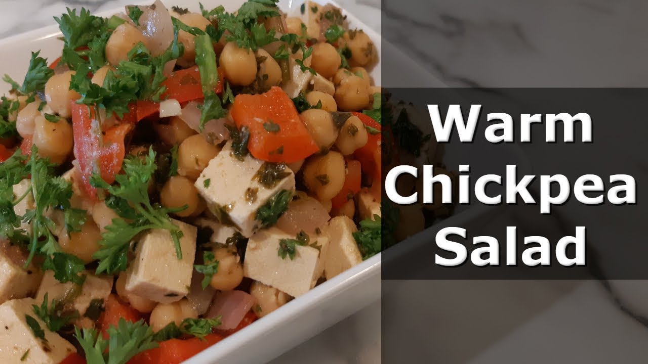 Protein Packed Vegan Chickpea Salad Recipe – with Vegan Feta Cheese