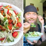 VEGAN BUFFALO CHICKEN SALAD with Sunflower Seed Ranch!