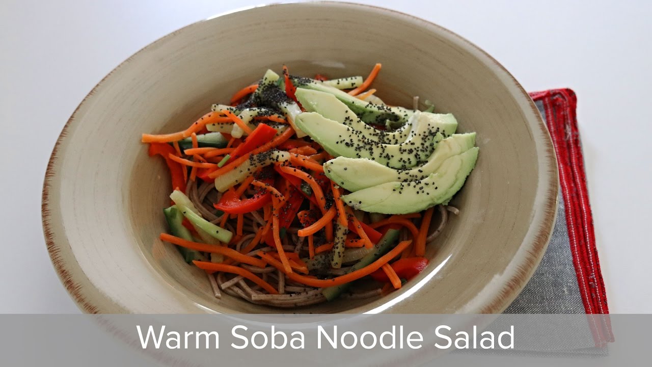 Warm Soba Noodle Salad Recipe (with simple vegan dashi)