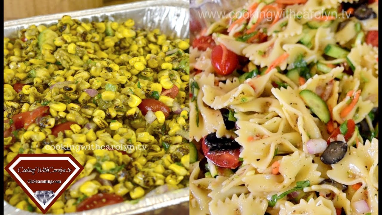 WATCH ME Make Bow Tie Pasta and Veggie Salad & Roasted Corn Salad for a CROWD|”Shut Up & Cook” Night