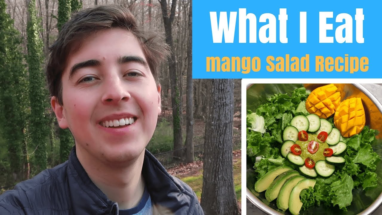 What I Eat in a Day ~ Raw Vegan ~ Mango Cilantro Salad Recipe