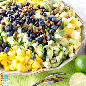 Heart Healthy Avocado Mango Salad with Lime Poppy Seed Vinaigrette recipes