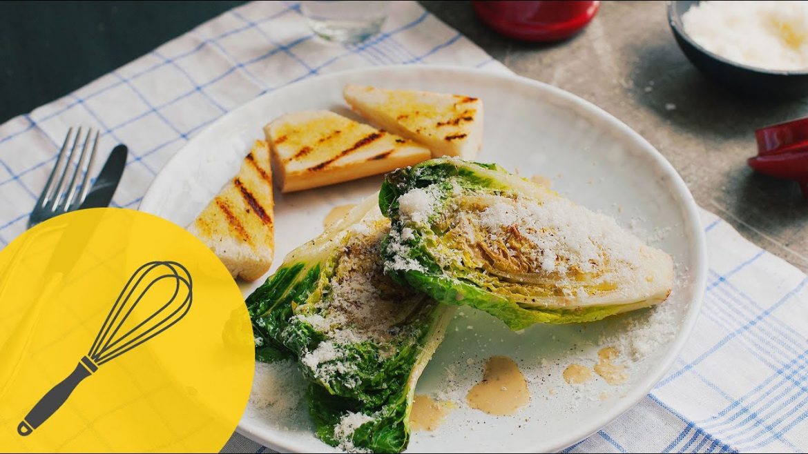 Grilled Caesar Salad with Parmesan | Deliciously Grilled Lettuce | Vegetarian BBQ Treats