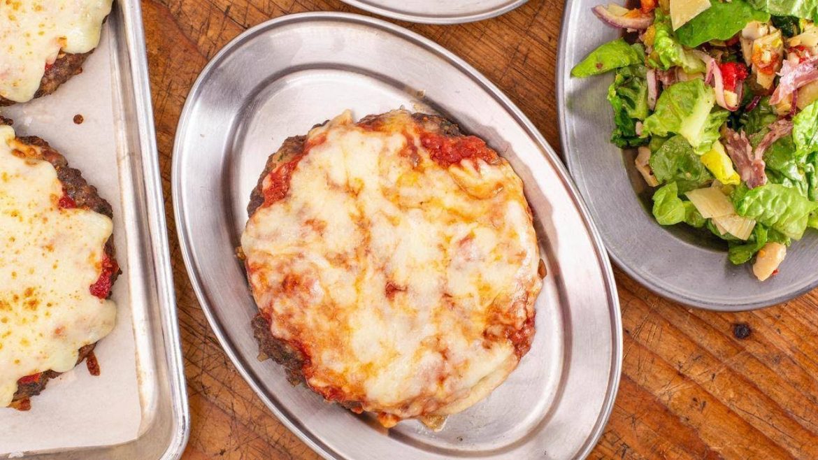 How To Make Meatball Patty Parm and Antipasti Salad By Rachael