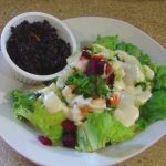 Toss Salad with beets and a side of Black Rice