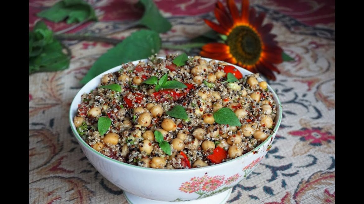 QUINOA-CHICKPEA SALAD RECIPE (Oil-free, vegan)
