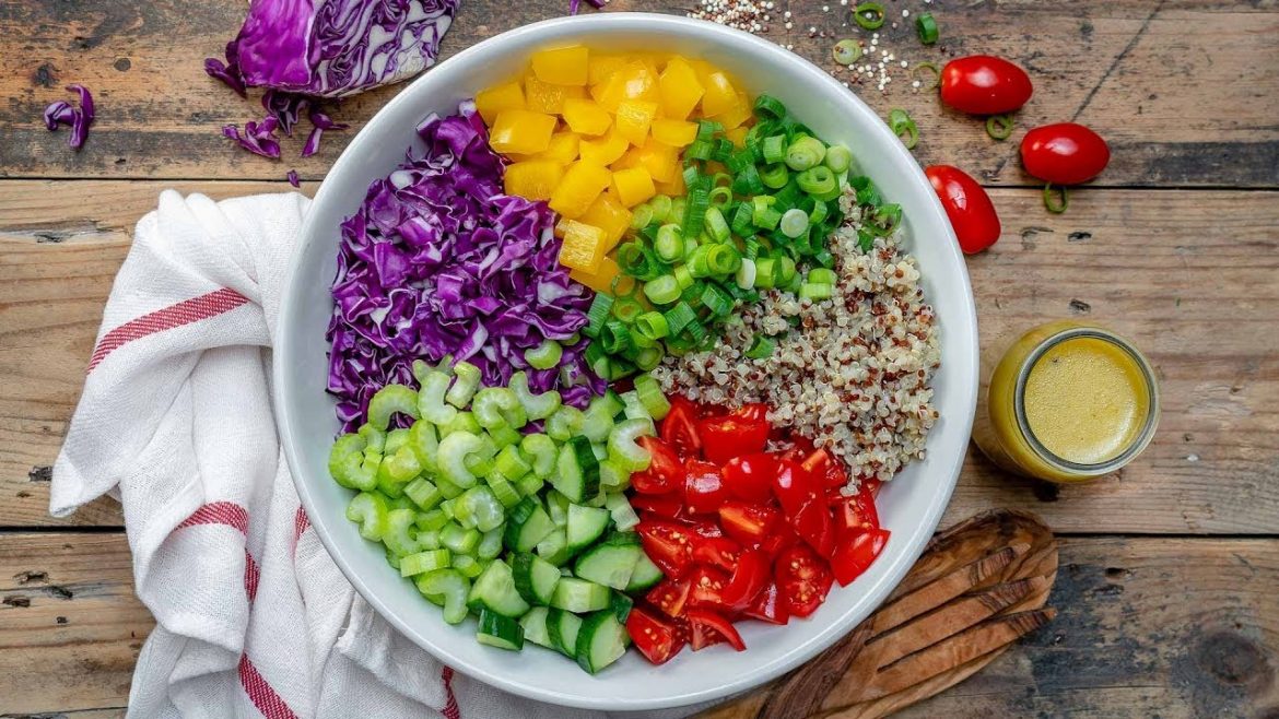 Vegan Chopped Salad With Quinoa – Recipe Video
