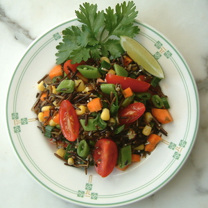 Sprouted Wild Rice Salad