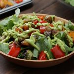 Roasted Veggie Salad With Avocado Dressing