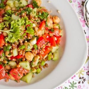 Back-On-Track Wheatberry and Bean Salad
