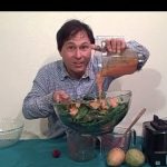 Delicious NO FAT Raw Vegan Salad & Dressing Recipe using only 3 ingredients