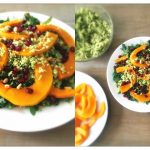 Healthy Vegan Comfort Food - Roasted Pumpkin Quinoa Salad with Mint and Pea Pesto