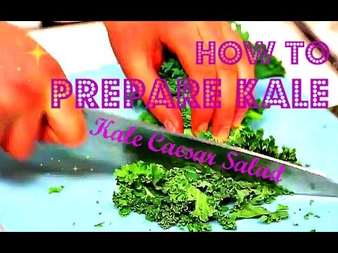 How To Prepare Kale: Raw Vegan Kale Caesar Salad