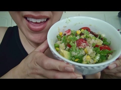 ASMR: Vegan Quinoa Salad | Vegan Ice Cream Bar | Eating Sounds