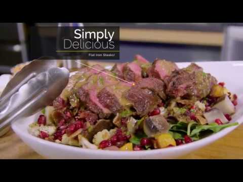 Flat Iron Steak with Roasted Veggie Salad (ButcherBox Flat Iron Steaks | Sear; Roast)