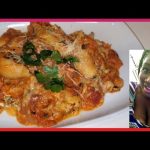 Homemade Shrimp Stuffed Shells with Tossed Salad Recipe | Valentine's Day |