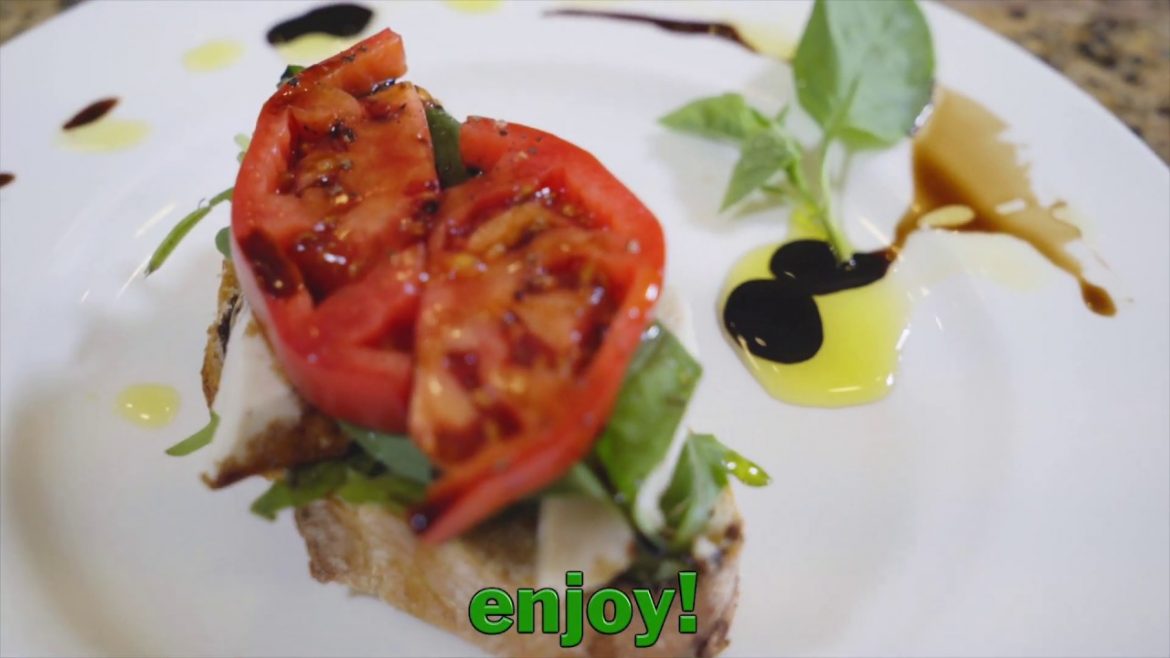 Vegan Caprese Toast with Balsamic Reduction
