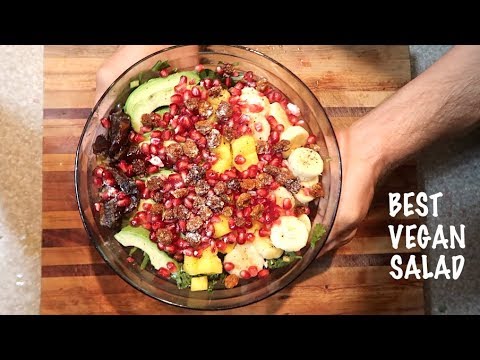 The BEST VEGAN SALAD Recipe + Healthy Vegan Salad Dressing!