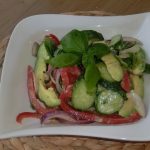 Cucumber- Avocado Salad - Vegan Salad Recipe - Salat