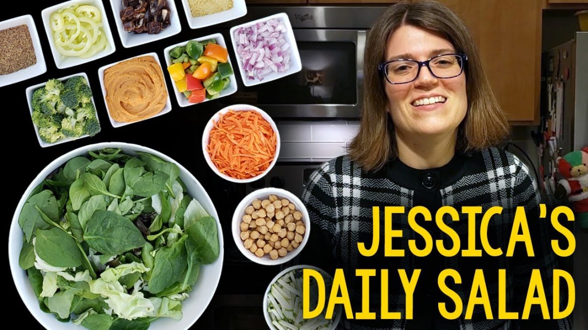 Recipe: Jessica’s Daily Salad For Weight Loss (Whole Food Plant-Based, Vegan, Oil-Free)