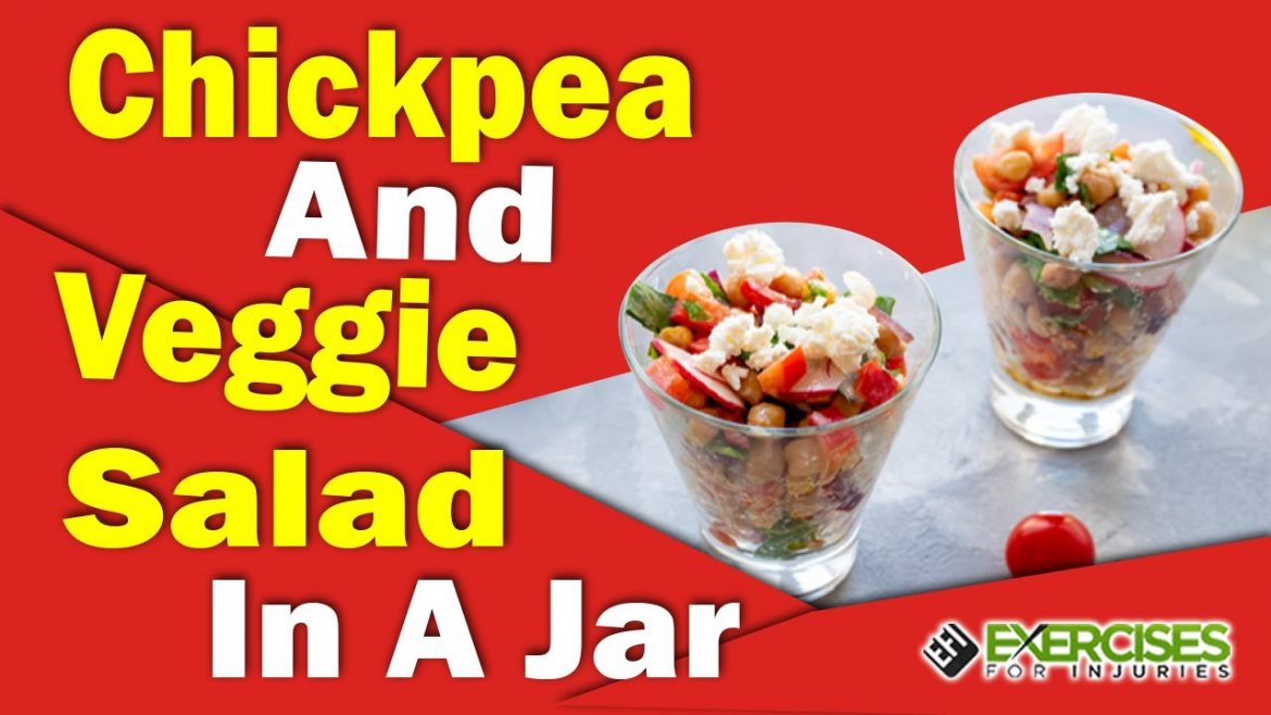 Chickpea and Veggie Salad in a Jar