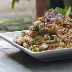 Spicy Thai Tofu Salad with Mushrooms - Vegan Vegetarian Recipe